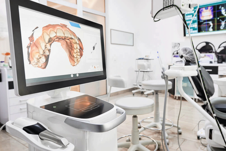 Picture of a CEREC digital scanner that takes fully digital impressions of teeth.